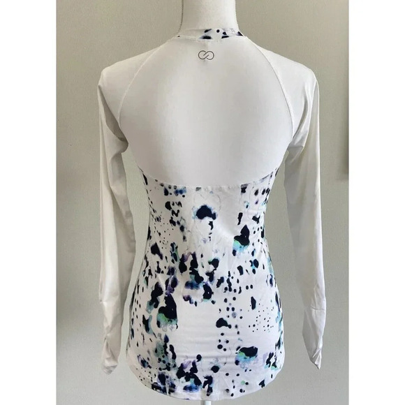 Calia Carrie Underwood Shirt Long Sleeve White Blue Black Extra Small XS - Picture 2 of 4